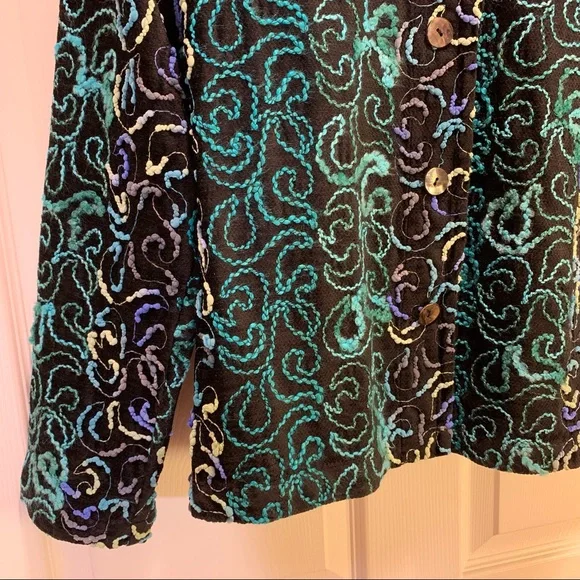 Chico’s Black w/ Multiple Shades of Blue JacketsM